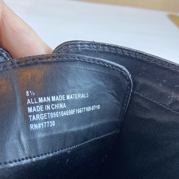 Black Combat Boots Womens 8.5 Lace Up Zip Side Lug Sole Moto - Picture 7 of 12